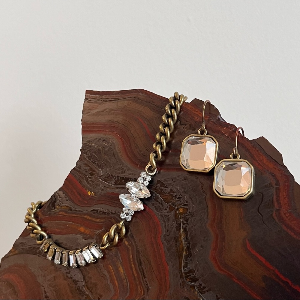 Chloe + Isabel art deco style earrings & bracelet set
